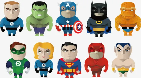 卡通人物有趣图案免抠