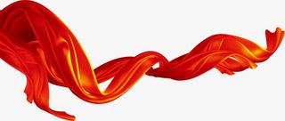 中秋节飘扬的红丝带免抠