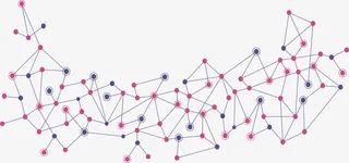 粉色紫色节点花纹免抠