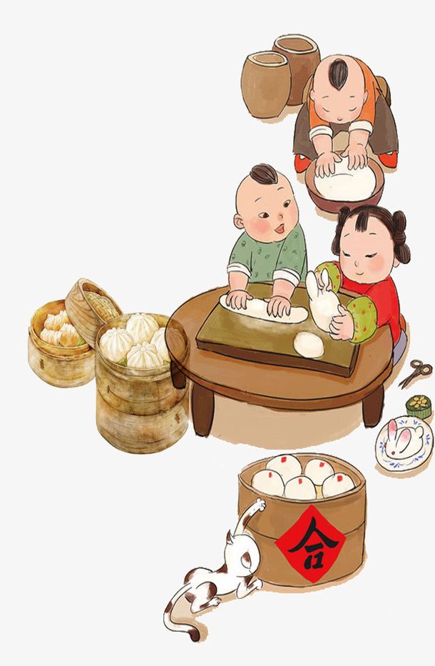 一起做小笼包免抠