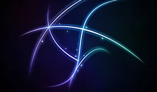 蓝色神秘线条光效免抠