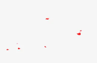 绿色 漂浮 散落叶子png免抠