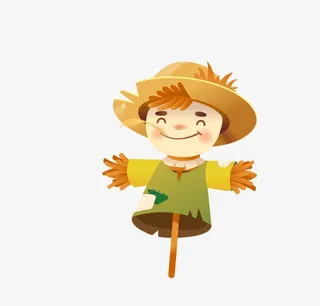 稻草人卡通素材免抠