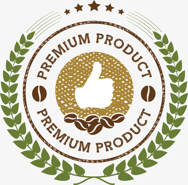 咖啡餐饮促销标签免抠