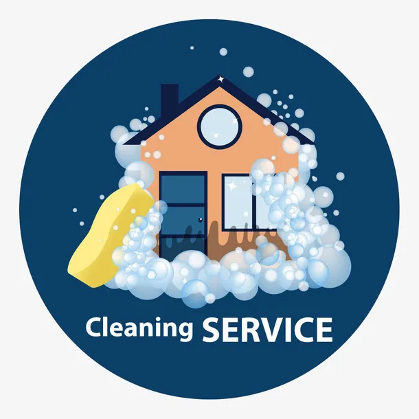 清洗圆形房屋清洗图标免抠