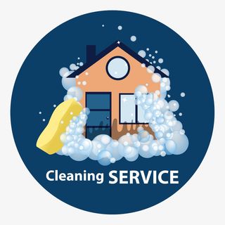 清洗圆形房屋清洗图标免抠