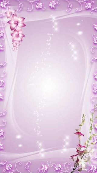 紫色花朵梦幻H5背景高清