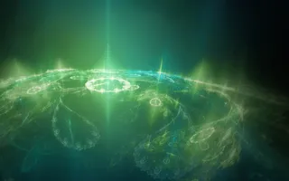 绿色神秘光效宇宙免抠