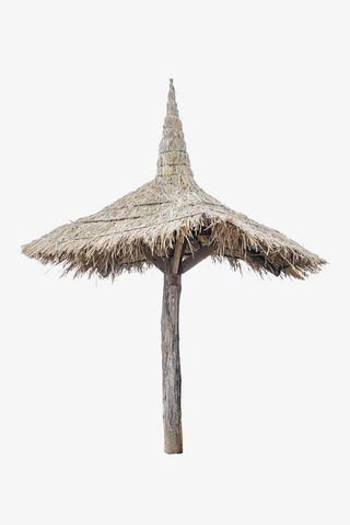 灰色老旧茅草屋顶免抠