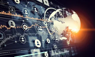 地球仪与统计图等创意设计背景素材高清