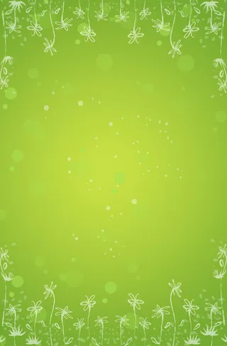 春日绿色希望花朵免抠