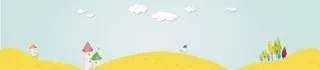 卡通清新简约母婴用品背景banner