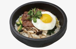 韩式肉饼石锅拌饭免抠