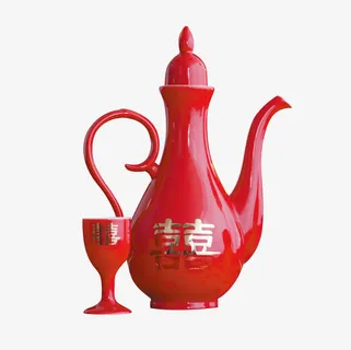 喜酒壶杯免抠
