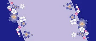 紫色樱花唯美海报背景模板高清