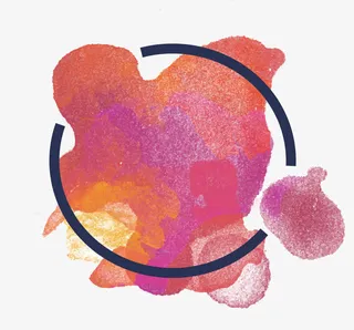 粉紫色泼墨促销标签免抠