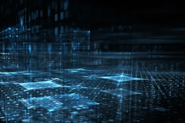 蓝色科技光效场景免抠