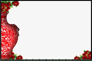 中国风花瓶边框元素免抠