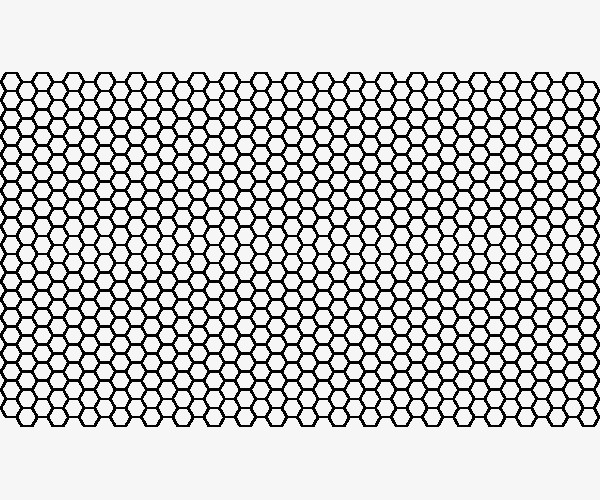精美六边形规则排列铁丝网格免抠