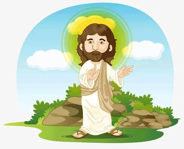 卡通草地上的男人免抠