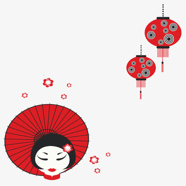 伞下的小美女高清免扣素材免抠