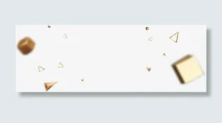 海报活动质感金色三角形方形效果免抠