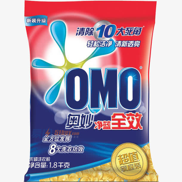 奥妙净蓝全效洗衣粉免抠