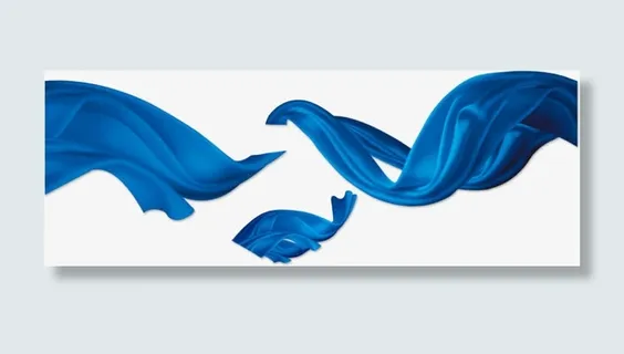 蓝色丝带主页装修免抠