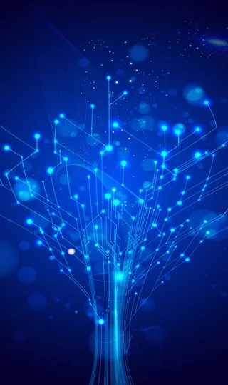 蓝色科技发光线条H5高清