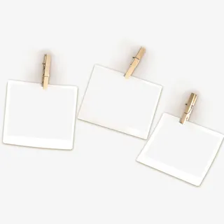 绳子上的彩色便利贴边框免抠