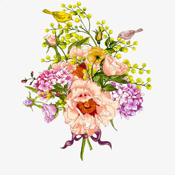 唯美小清新花朵素材免抠