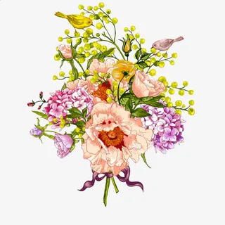 唯美小清新花朵素材免抠