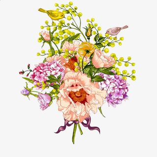 唯美小清新花朵素材免抠