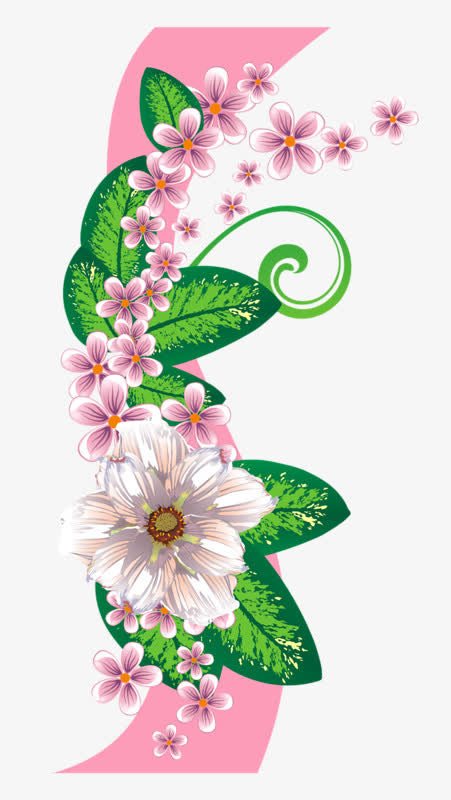 卡通手绘小碎花免抠