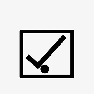 创意边框内对勾符号素材免抠