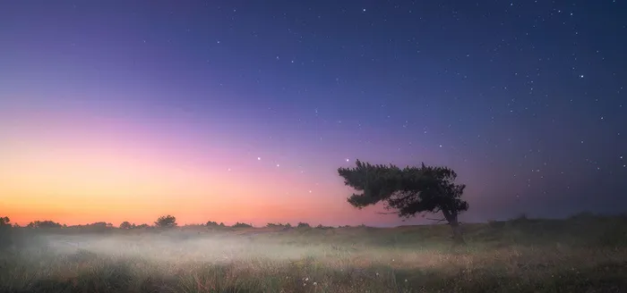 平原夜空背景图高清