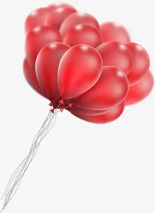 红色气球免抠