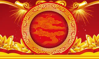 花瓣花纹喜庆春节节日背景高清