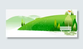 绿地春季背景海报促销素材