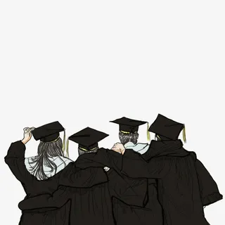 卡通毕业季PNG免抠