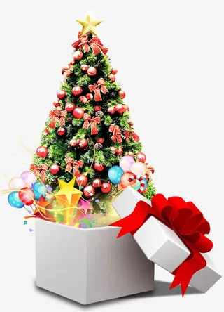 圣诞节礼物星星装饰免抠