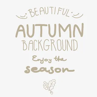 秋天autumn艺术字免抠