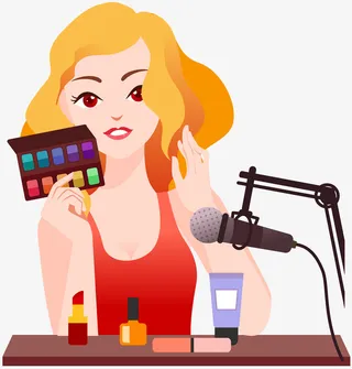 美妆主播直播间免抠