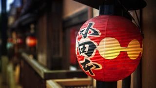 日本红色灯笼摄影图免抠