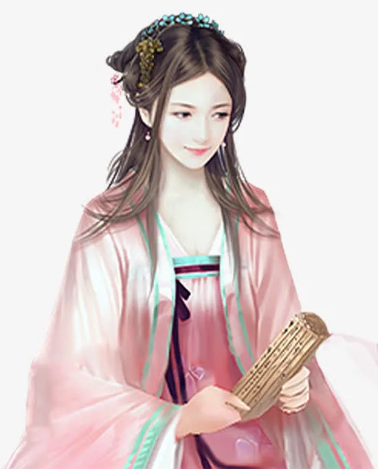 古风粉衣立绘美女倾世红颜免抠