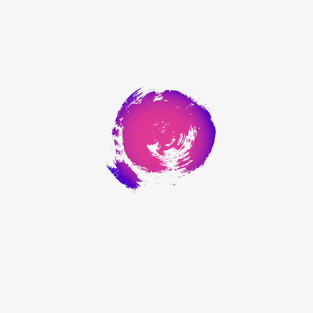 渐变色彩毛笔手纹免抠