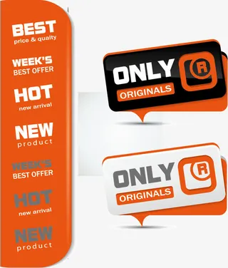 时尚促销优惠标签设计矢量素材,免抠