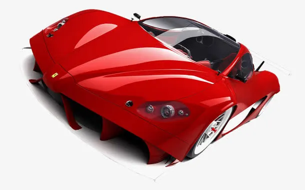 大红色轿车免抠