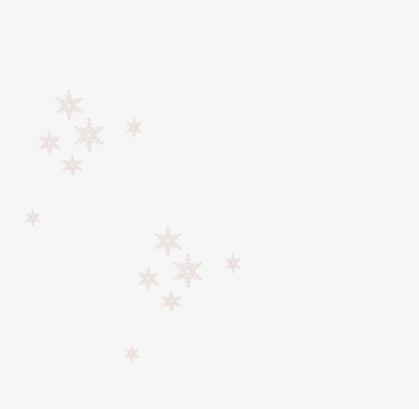 冬日漂浮雪花免抠