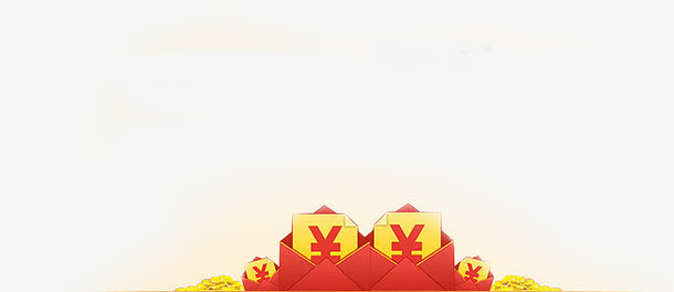 手绘卡通红包海报免抠